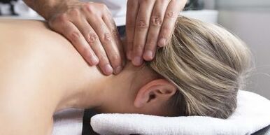Massage, relaxes the neck and shoulders, relieves symptoms of osteochondrosis of the cervical spine