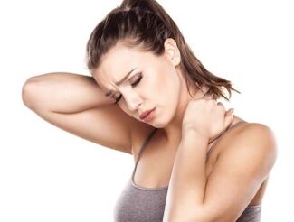 Girl has neck osteochondrosis