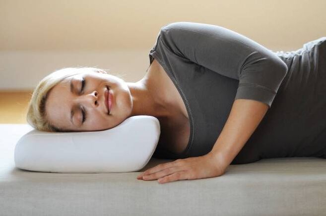 Sleep on orthopedic pillow as prevention of cervical cervical osteochondrosis