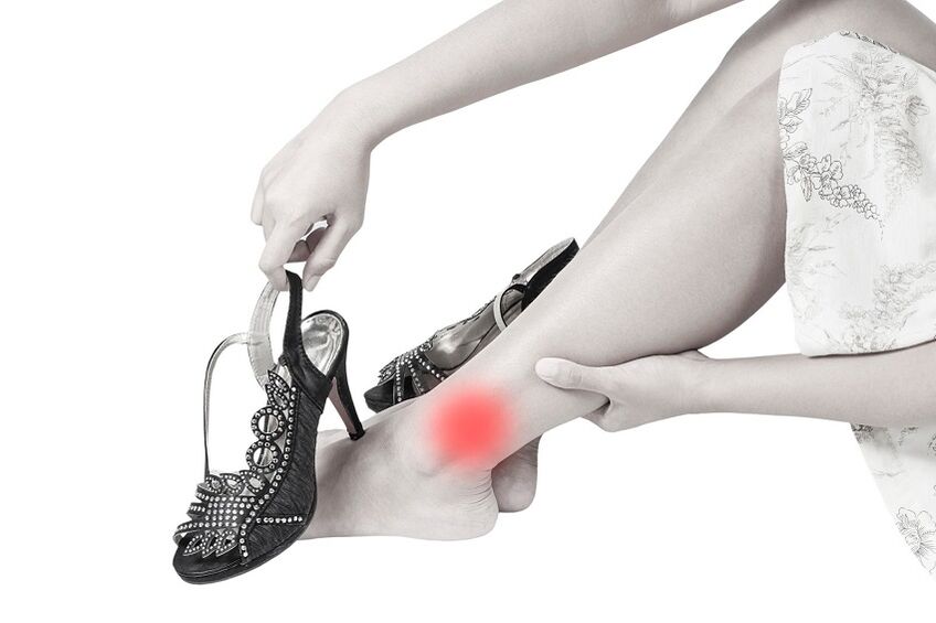 Pain in ankle joint due to arthrosis